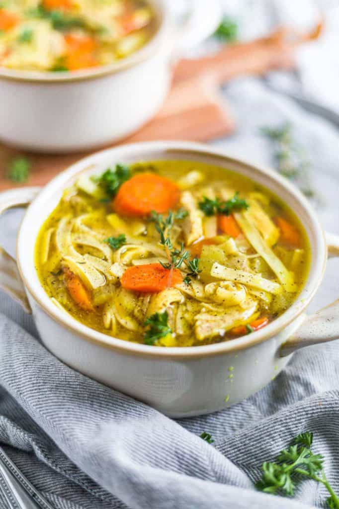 Instant Pot Chicken Noodle Soup | PCOS Recipes | Livofy